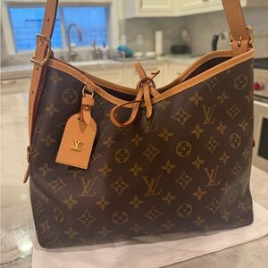 Louis Vuitton Brown and Tan Monogram Shoulder Bag